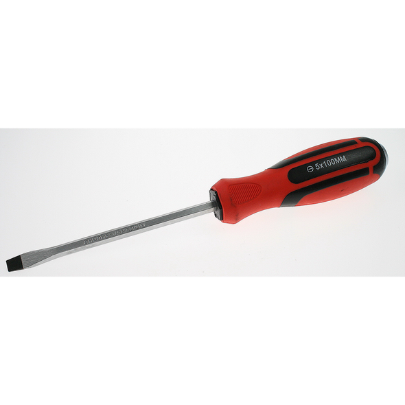 Sealey Screwdriver (slotted) 5x100mml 'hammer-thru'