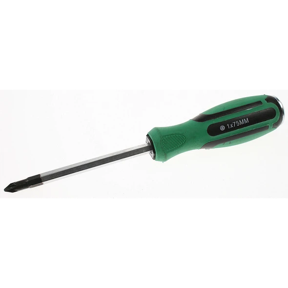 Sealey Screwdriver (pozi) 1x75mml 'hammer-thru'