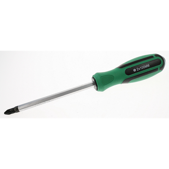 Sealey Screwdriver (pozi) 2x100mml 'hammer-thru'