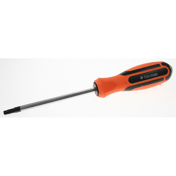 Sealey Screwdriver (trx-star) t25x100mml 'hammer-thru'