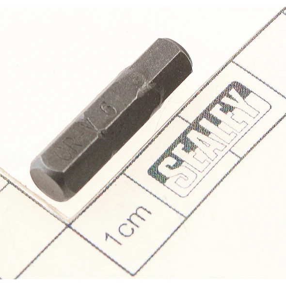 Sealey Hex bit 6mm 25mml 1/4"dr
