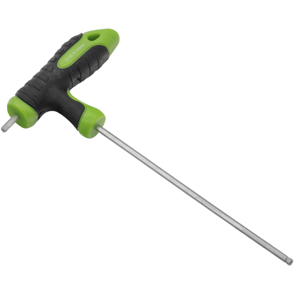 Sealey T-Handle Ball-End Hex Key T2.5x100mm 'Green'