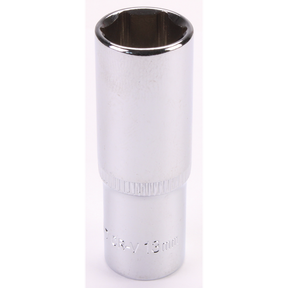 Sealey 1/4"Dr Deep Socket 13mm (Mirror Finish)