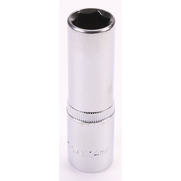 Sealey 1/2" Deep Socket 14mm (Mirror Finish)