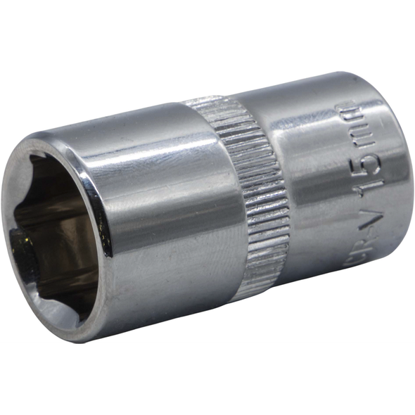 Sealey 1/2"Dr Socket 15mm (Mirror Finish)