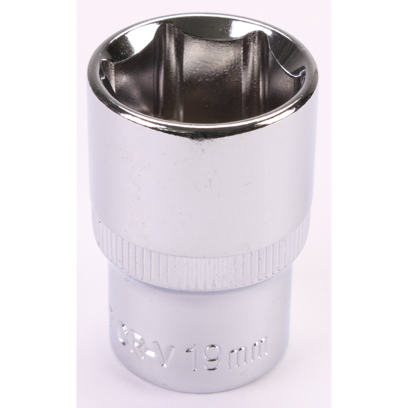 Sealey 1/2"Dr Socket 19mm (Mirror Finish)