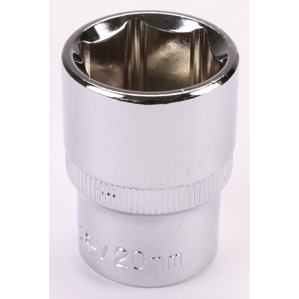 Sealey 1/2"Dr Socket 20mm (Mirror Finish)