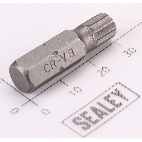 Sealey Spline Bit M8 x 30mmL (8mm Shank)