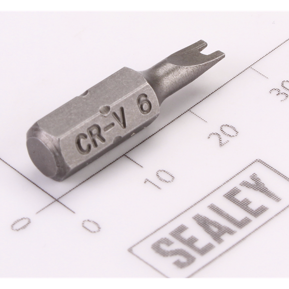 Sealey Slotted Bit SL6 x 25mmL (6mm Shank)