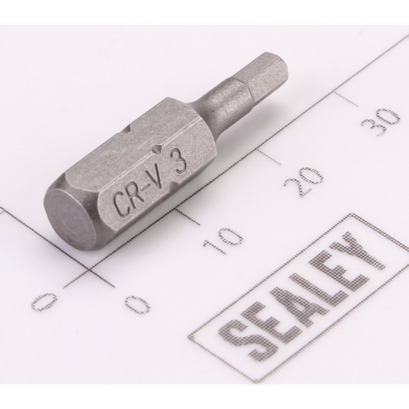 Sealey Hex Bit H3 x 25mmL (6mm Shank)