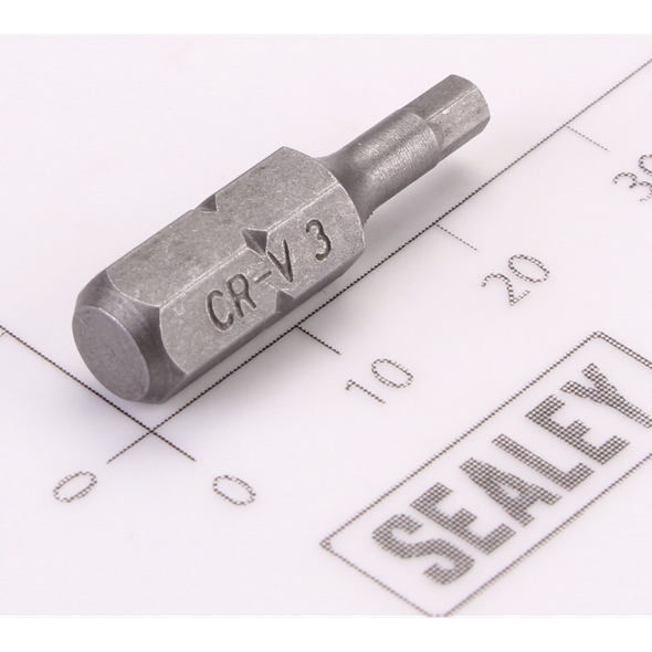 Sealey Hex Bit 'Security' H3 x 25mmL (6mm Shank)