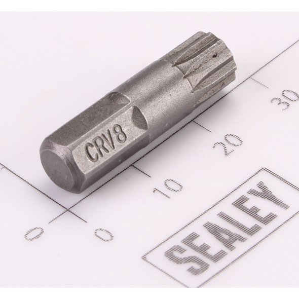 Sealey Spline Bit M8 x 25mmL (6mm Shank)