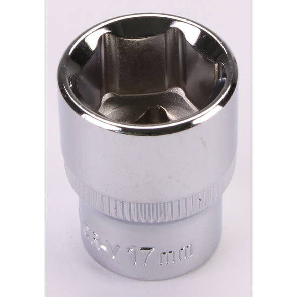 Sealey 3/8"Dr Socket 17mm (Mirror Finish)