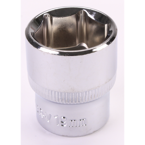 Sealey 3/8"Dr Socket 19mm (Mirror Finish)