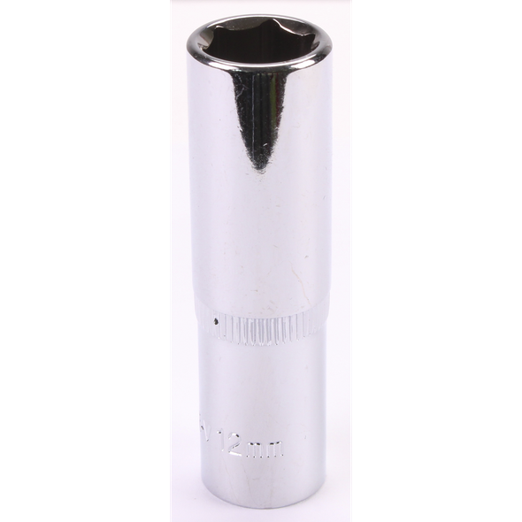 Sealey 3/8"Dr Deep Socket 12mm (Mirror Finish)
