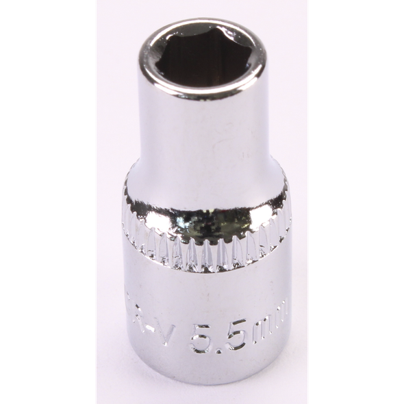 Sealey 1/4"Dr Socket 5.5mm (Mirror Finish)