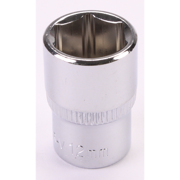 Sealey 1/4"Dr Socket 12mm (Mirror Finish)