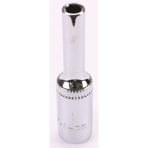 Sealey 1/4"Dr Deep Socket 4mm (Mirror Finish)