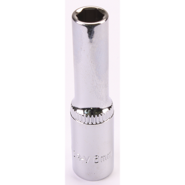 Sealey 1/4"Dr Deep Socket 6mm (Mirror Finish)