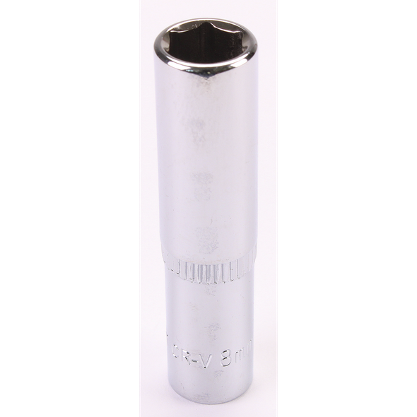 Sealey 1/4"Dr Deep Socket 8mm (Mirror Finish)