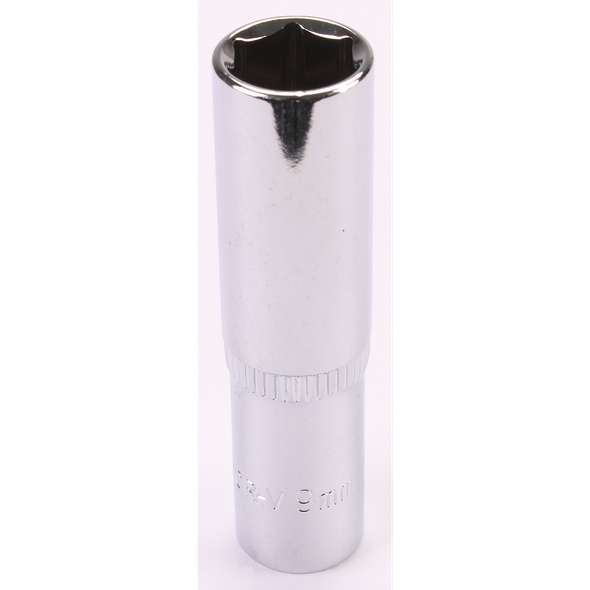 Sealey 1/4"Dr Deep Socket 9mm (Mirror Finish)