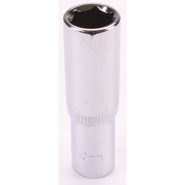Sealey 1/4"Dr Deep Socket 10mm (Mirror Finish)