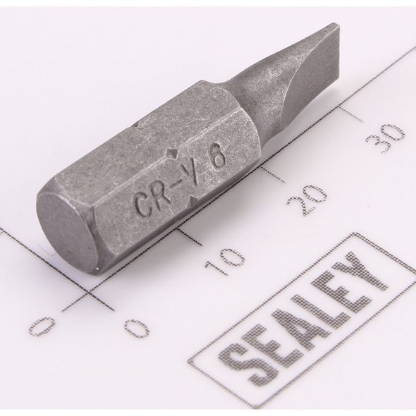 Sealey Slotted Bit SL6 x 30mmL (8mm Shank)