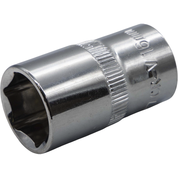 Sealey 1/2"Dr Socket 16mm (Mirror Finish)