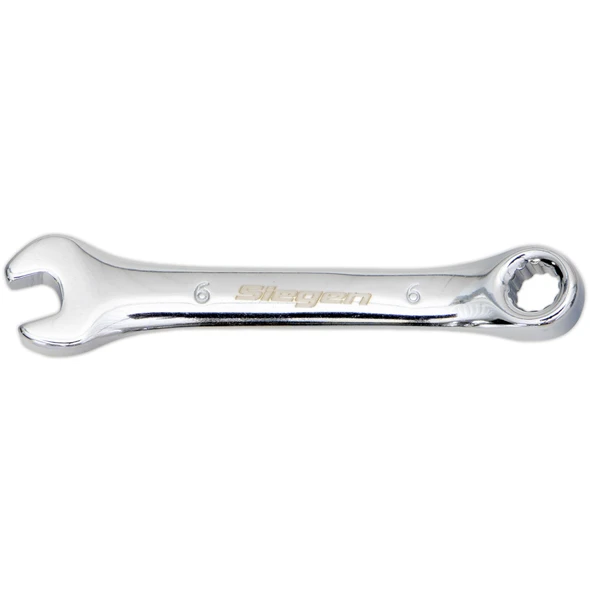 Sealey 12pt Open-End Stubby Ring Combination Wrench 6mm