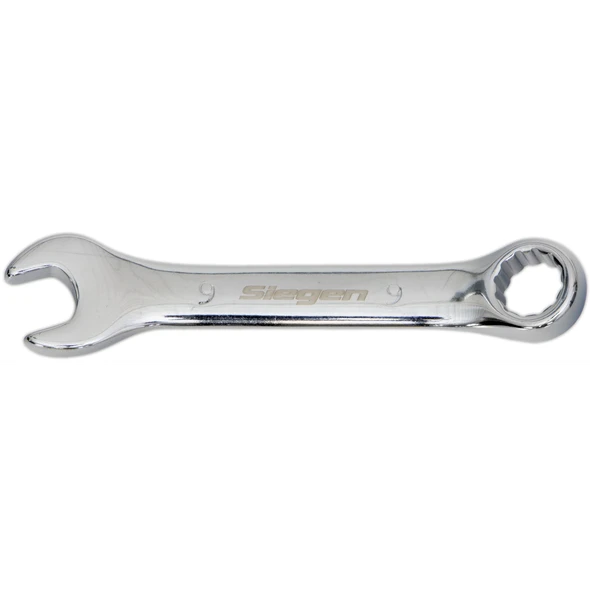 Sealey 12pt Open-End Stubby Ring Combination Wrench 9mm