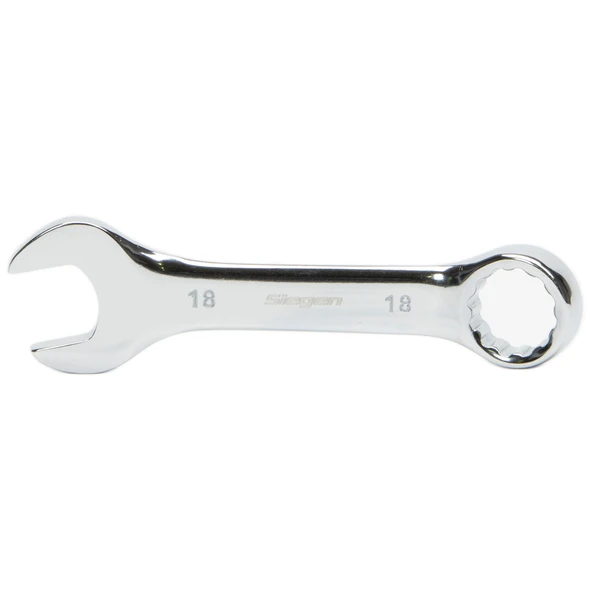 Sealey 12pt Open-End Stubby Ring Combination Wrench 18mm