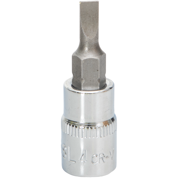 Sealey 1/4"Dr Slotted Socket Bit 4mm