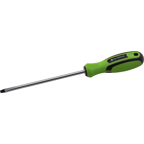 Sealey Slotted Screwdriver SL6 x 150mml (Black/Green)