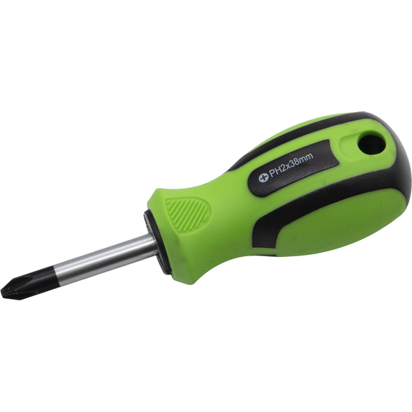 Sealey Phillips Screwdriver PH2 x 38mml (Black/Green)