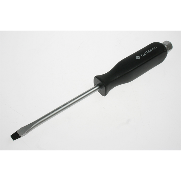 Sealey Screwdriver go-thr. slotted 6x100mm