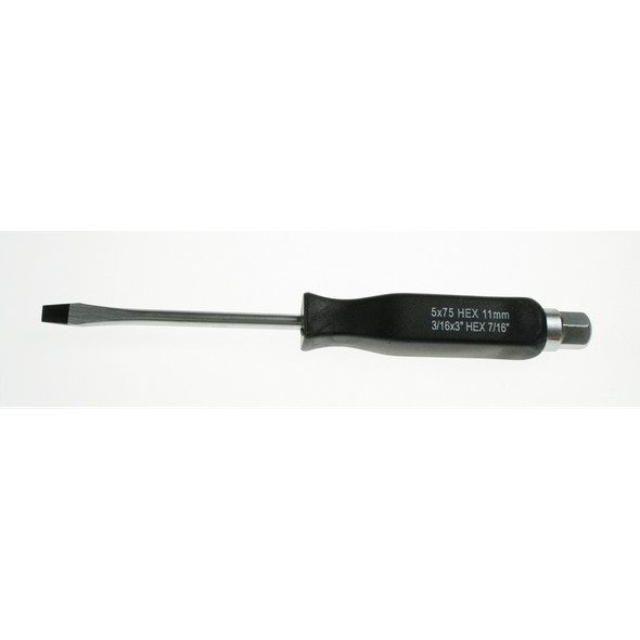 Sealey Screwdriver go-thr. slotted 5x75mm