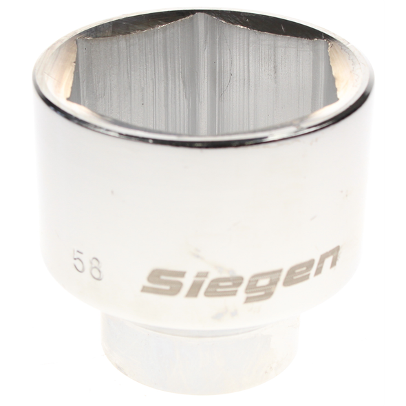 Sealey 1"sq dr socket 58mm (6pt) fully polished