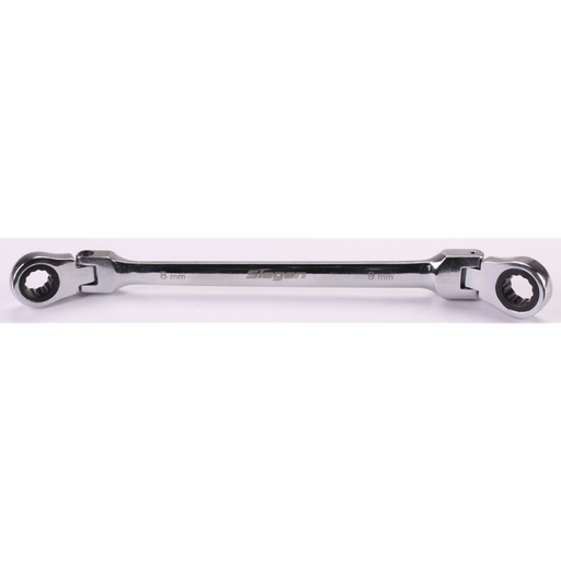 Sealey Flexi-Head Double Ring Spanner 8x9mm