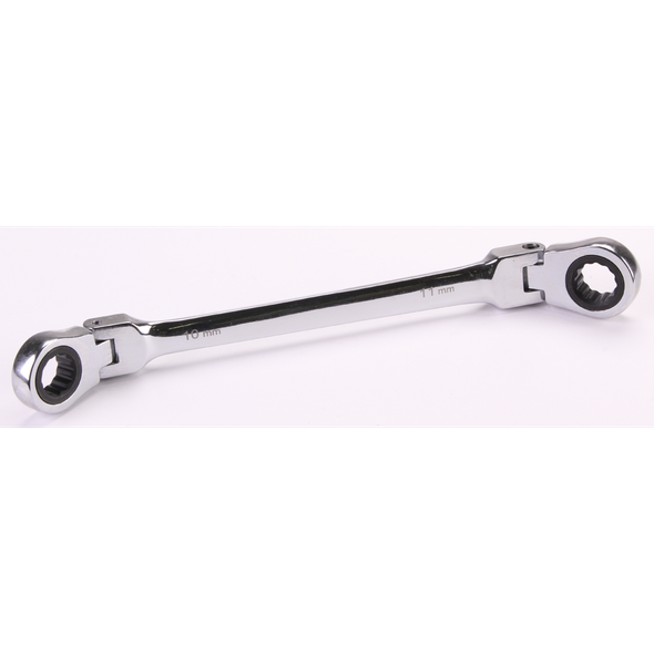 Sealey Flexi-Head Double Ring Spanner 10x11mm