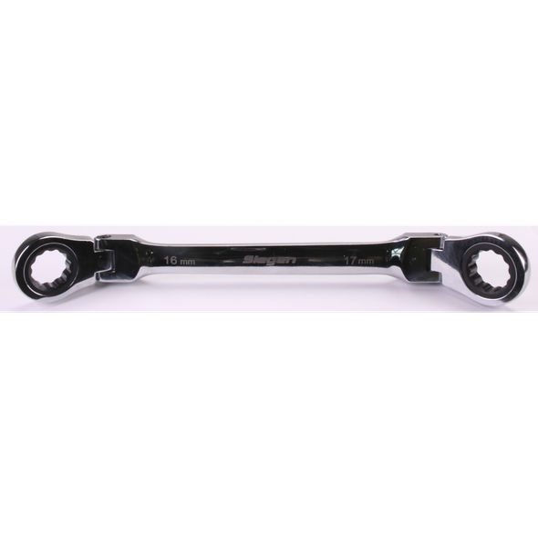 Sealey Flexi-Head Double Ring Spanner 16x17mm