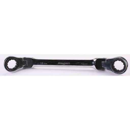Sealey Flexi-Head Double Ring Spanner 18x19mm