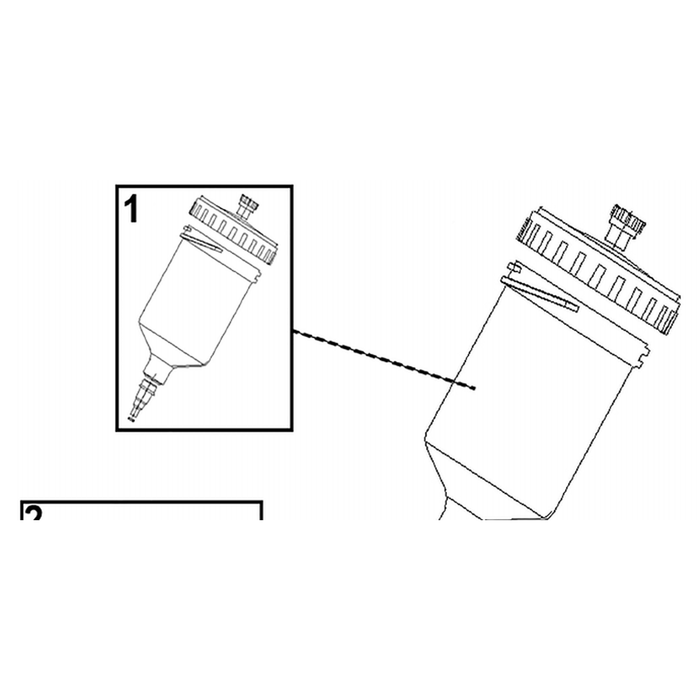 Sealey Plastic Gravity Pot 600ml
