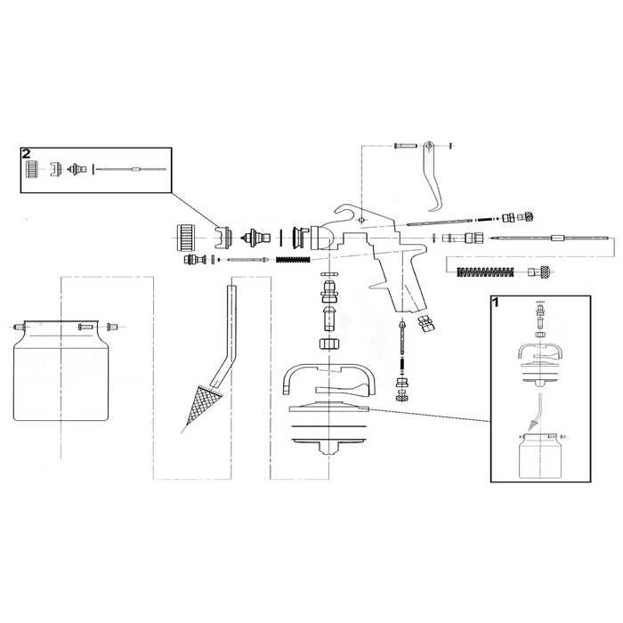 Sealey Suction Aluminum Pot 1000ml
