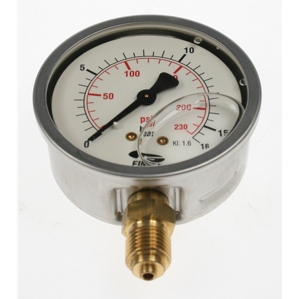 Sealey Pressure gauge 230psi 68mm od btm fitting