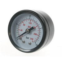 Sealey Pressure gauge 240psi, 40mm od, rear fitting
