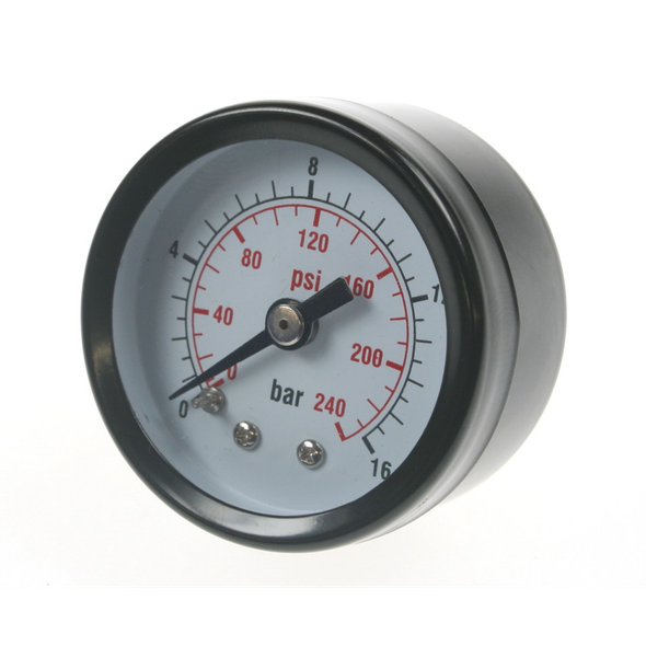 Sealey Pressure gauge 240psi, 40mm od, rear fitting