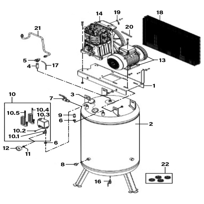 Sealey Motor/pulley kit
