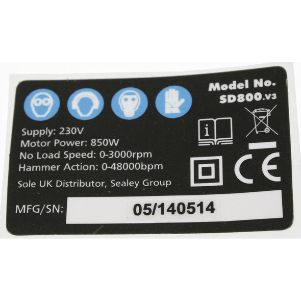 Sealey Label, r/h side