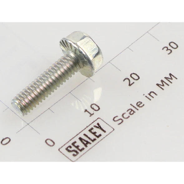 Sealey Hex head flange bolt m4x14 single