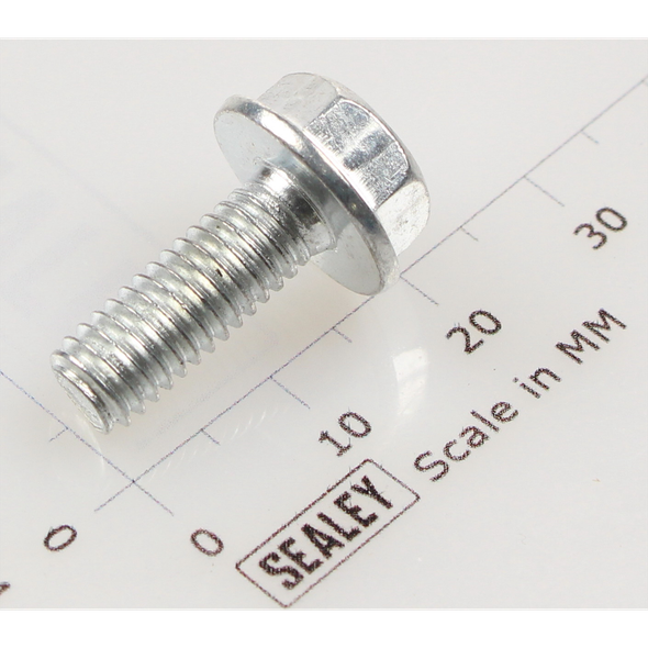Sealey Hex Head Flange Bolt M6 X 16 Zinc